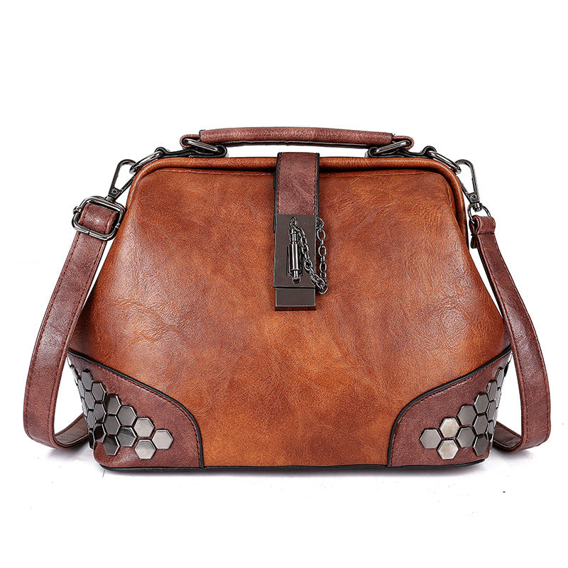 Women's Shoulder Bag Women's Handbag Fashion Purse Vintage Leather Bag Large Capacity Handbag Inclined Shoulder Bag Mom's Bag