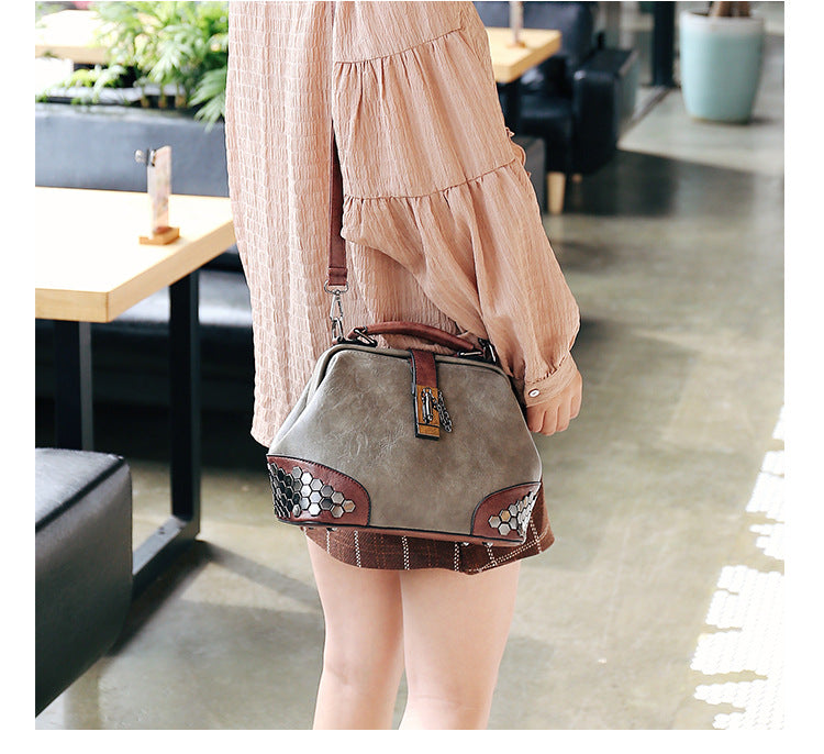 Women's Shoulder Bag Women's Handbag Fashion Purse Vintage Leather Bag Large Capacity Handbag Inclined Shoulder Bag Mom's Bag