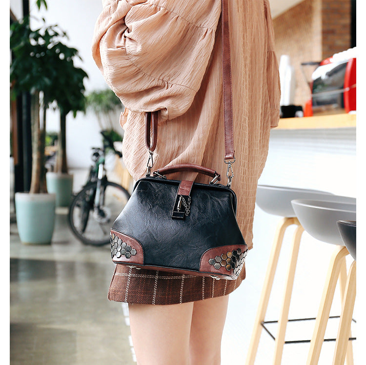 Women's Shoulder Bag Women's Handbag Fashion Purse Vintage Leather Bag Large Capacity Handbag Inclined Shoulder Bag Mom's Bag