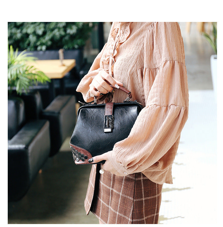 Women's Shoulder Bag Women's Handbag Fashion Purse Vintage Leather Bag Large Capacity Handbag Inclined Shoulder Bag Mom's Bag