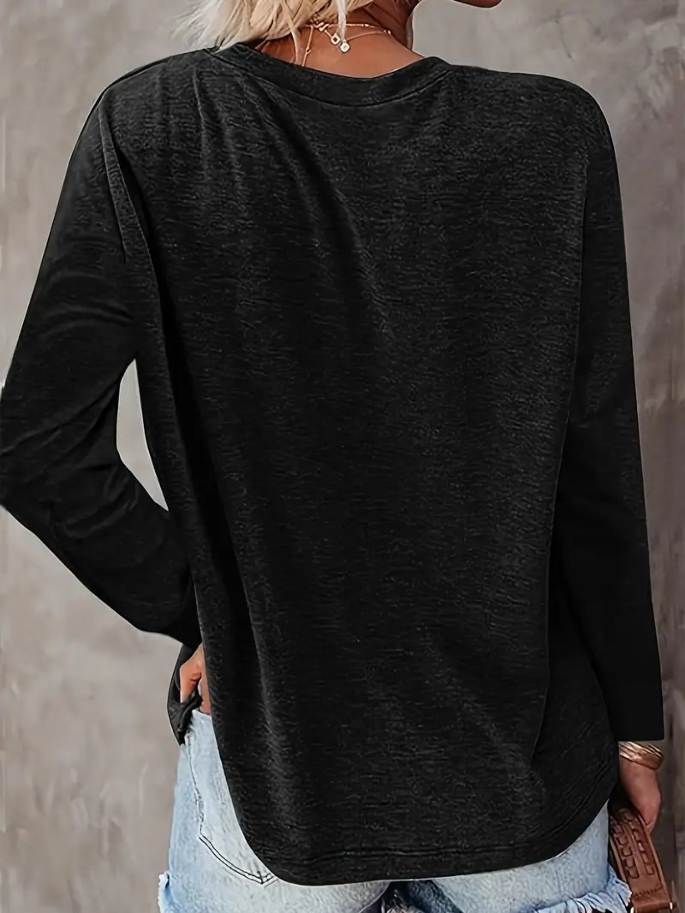 Women's Pumpkin Print Crew Neck Long Sleeve T-Shirt - Turquoise Blue & Golden Pumpkin Patch Design with Leopard Spot Accent, Casual Fall/Spring Top (Sizes S-2XL) | Pumpkin Season Outfits, Jeans Pairing, Machine Washable Layer