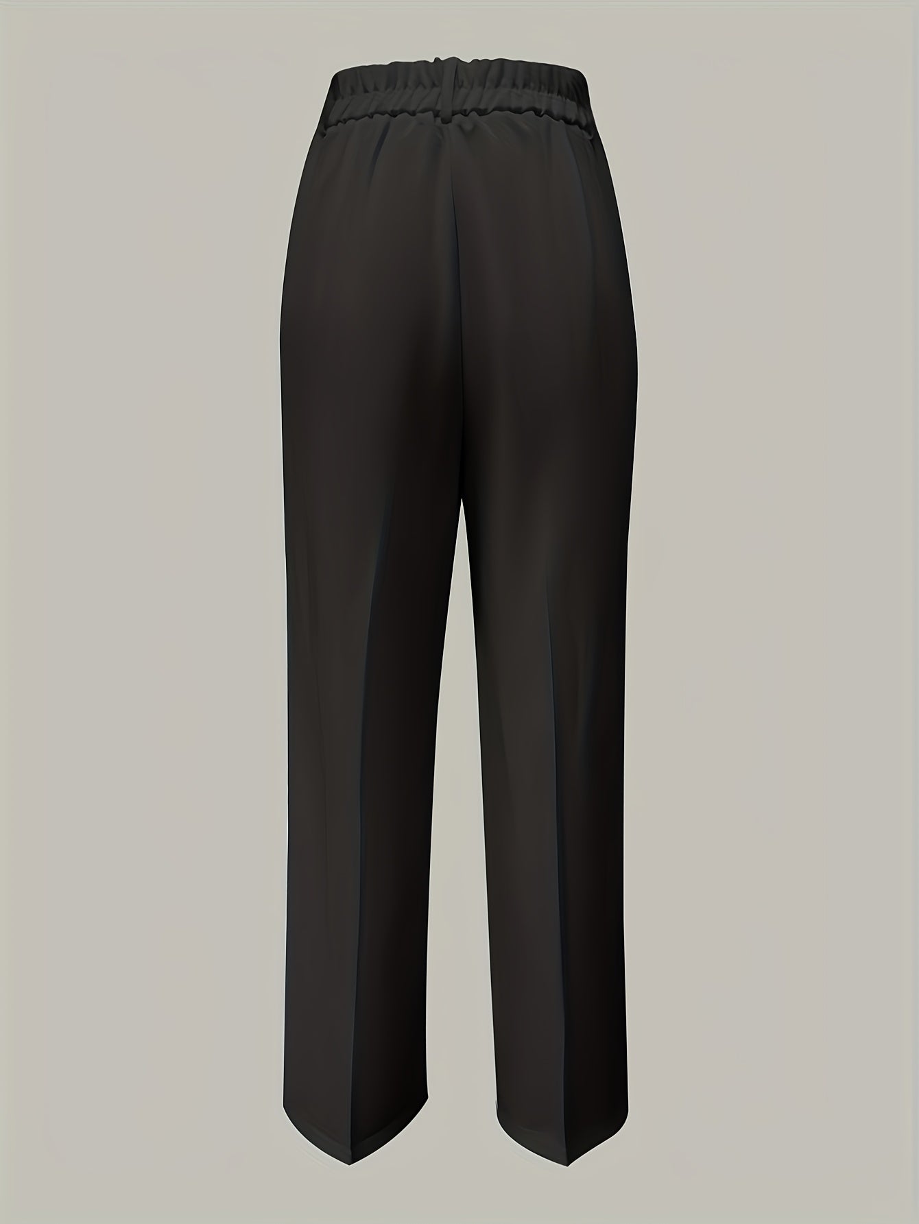 Women'S Elegant White Pants - Formal and Casual, Button Closure, Non-Stretch Fabric, Suitable for Office, Party, Casual Attire - Professional High-Waisted Trousers, Classic Design, Exquisite Tailoring, Essential Fashion Botto