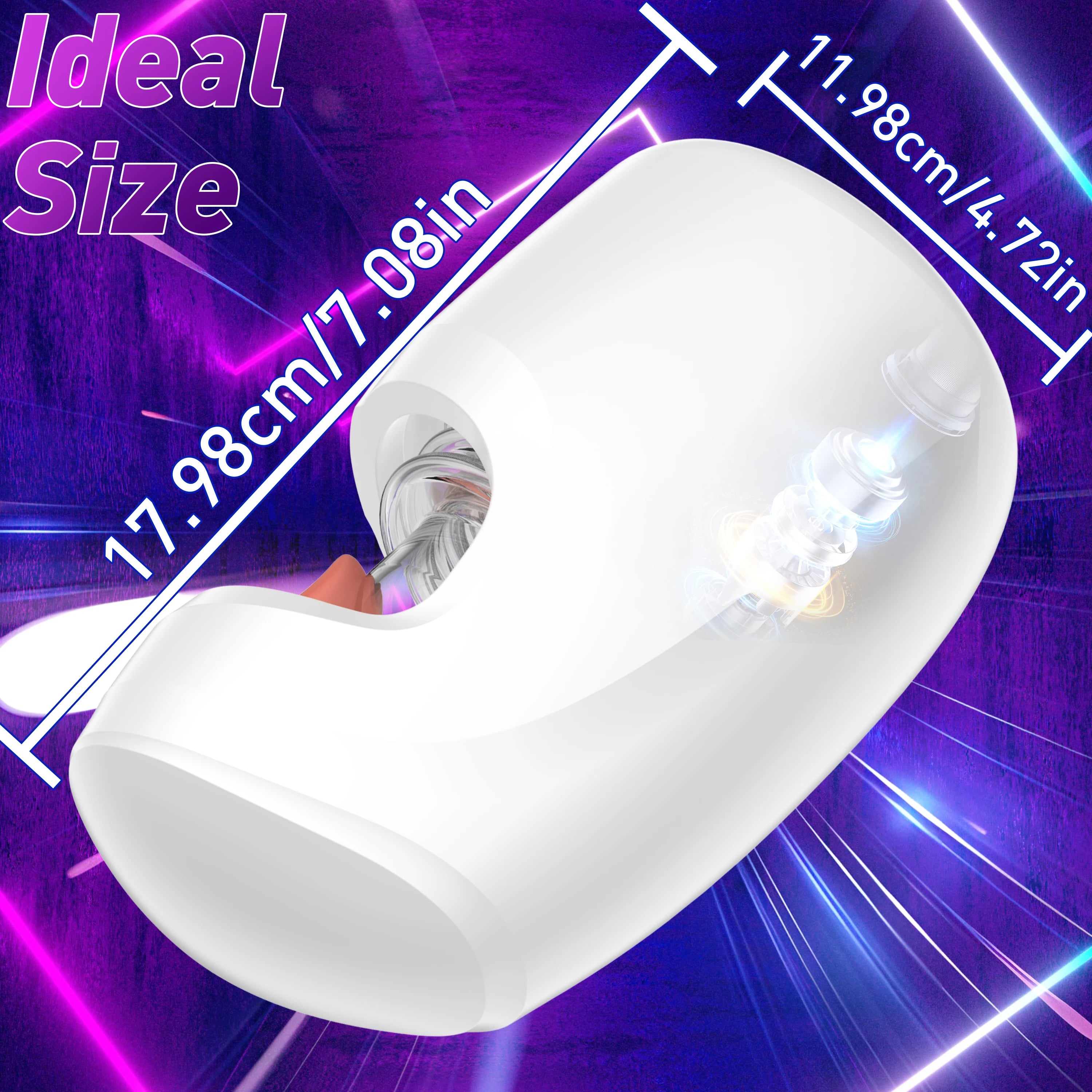 Adult Toys 3-in-1 Male Electric Masturbator 10 Vibration Modes & 10 Licking Patterns Oral Sex Tool Sex Toy Adult Product