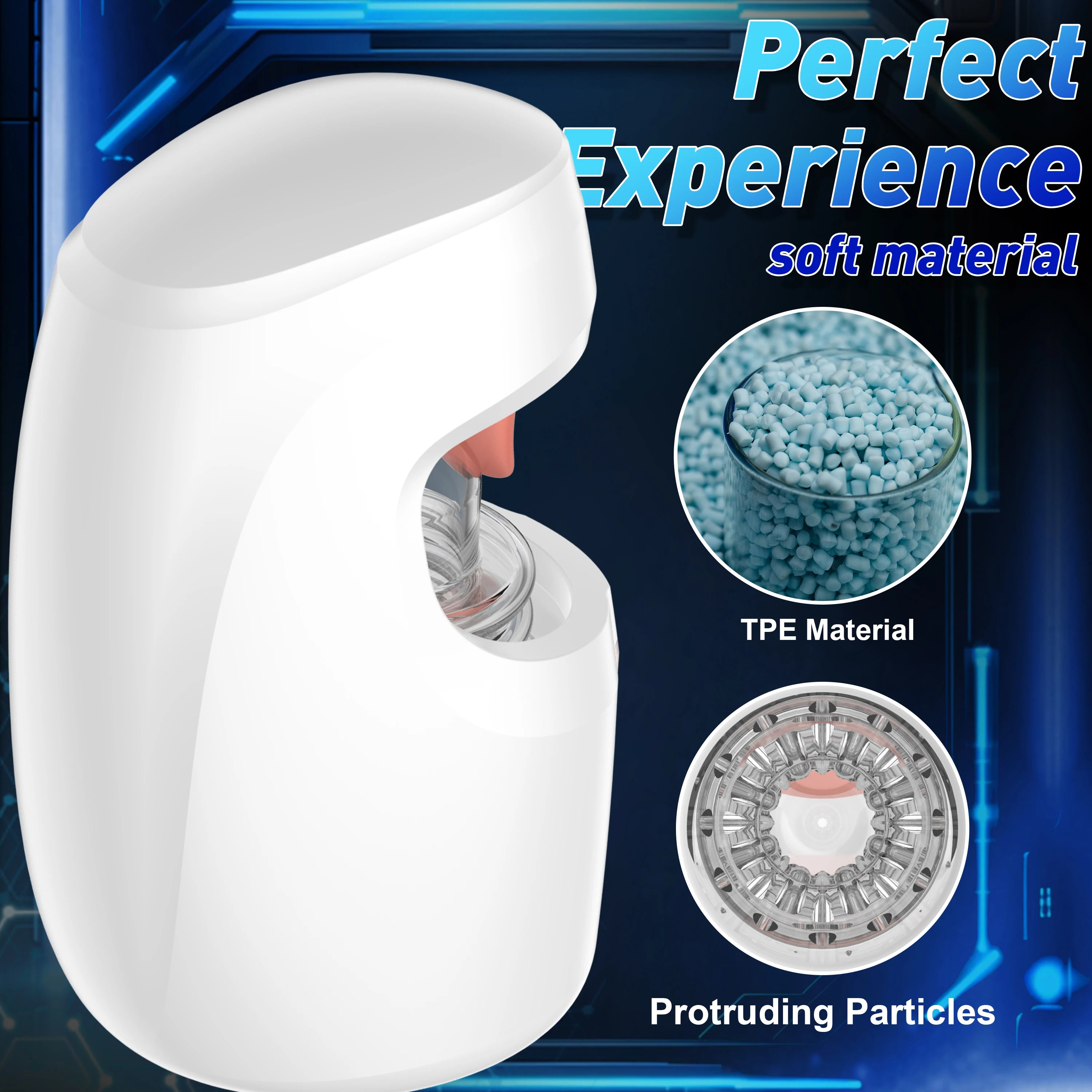 Adult Toys 3-in-1 Male Electric Masturbator 10 Vibration Modes & 10 Licking Patterns Oral Sex Tool Sex Toy Adult Product