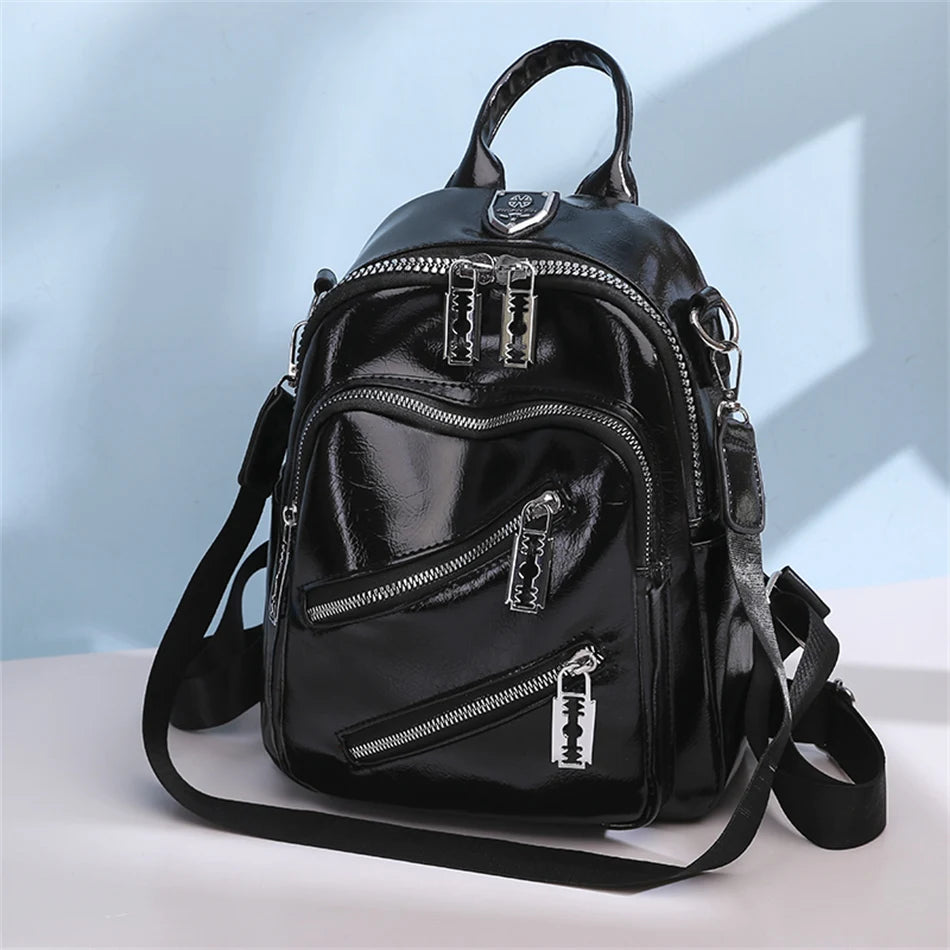 Fashion Women Backpack Designer PU Leather Travel Rucksack Casual Shoulder Bags High Quality School Bags for Teenagers Girls New