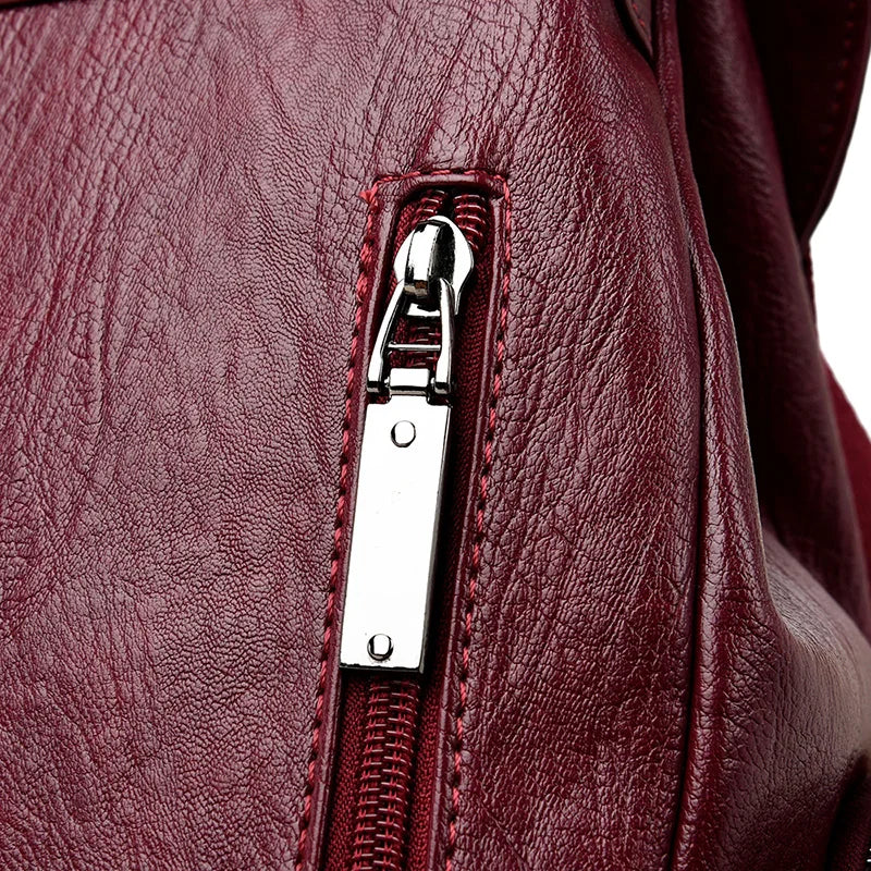 High Quality Leather Backpack Woman New Arrival Fashion Female Backpack String Bags Large Capacity School Bag Mochila Feminina