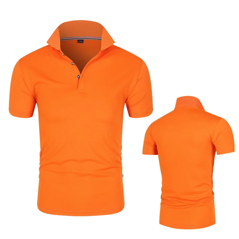 Polo Shirt Men Casual Cotton Solid Color Poloshirt Men's Breathable Tee Shirt Golf Tennis Brand Clothes Plus po lo