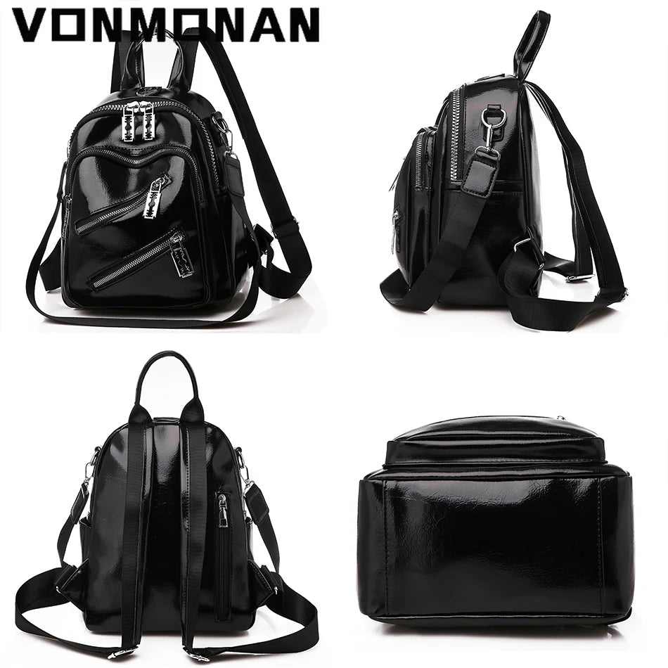 Fashion Women Backpack Designer PU Leather Travel Rucksack Casual Shoulder Bags High Quality School Bags for Teenagers Girls New