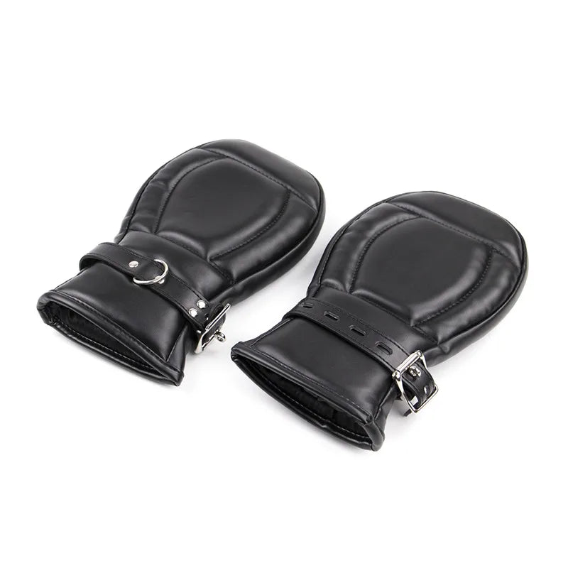 Adult Toys Sex Accessories Leather Bdsm Bondage Mittens Gloves Dog Paw Padded Fist Mitts Handcuffs Adult Games Couples Sex Toys