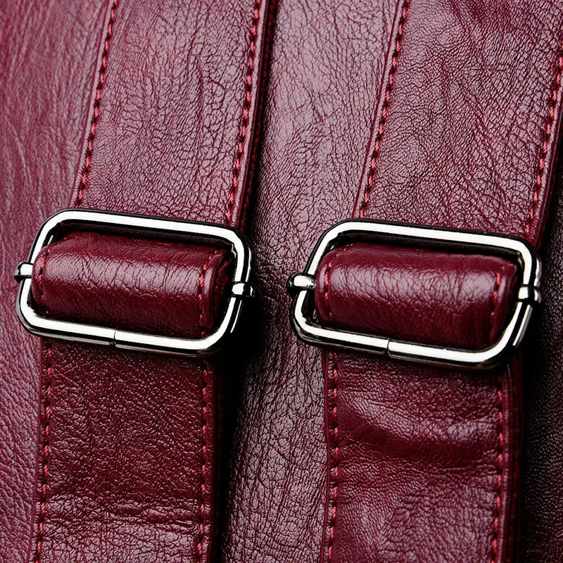 High Quality Leather Backpack Woman New Arrival Fashion Female Backpack String Bags Large Capacity School Bag Mochila Feminina