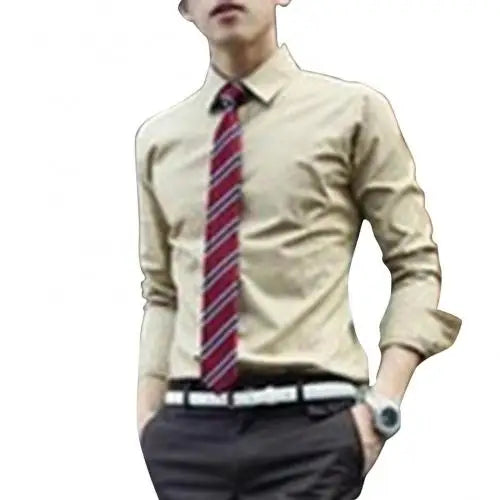 M - 5XL Men Business Shirt Long Sleeved Slim Solid Color Casual Plus Size Social Men Shirt рубашка мужская camisa masculina