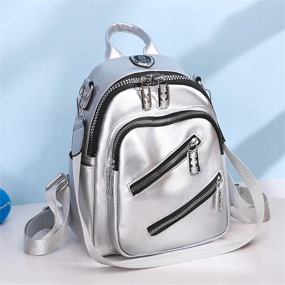 Fashion Women Backpack Designer PU Leather Travel Rucksack Casual Shoulder Bags High Quality School Bags for Teenagers Girls New