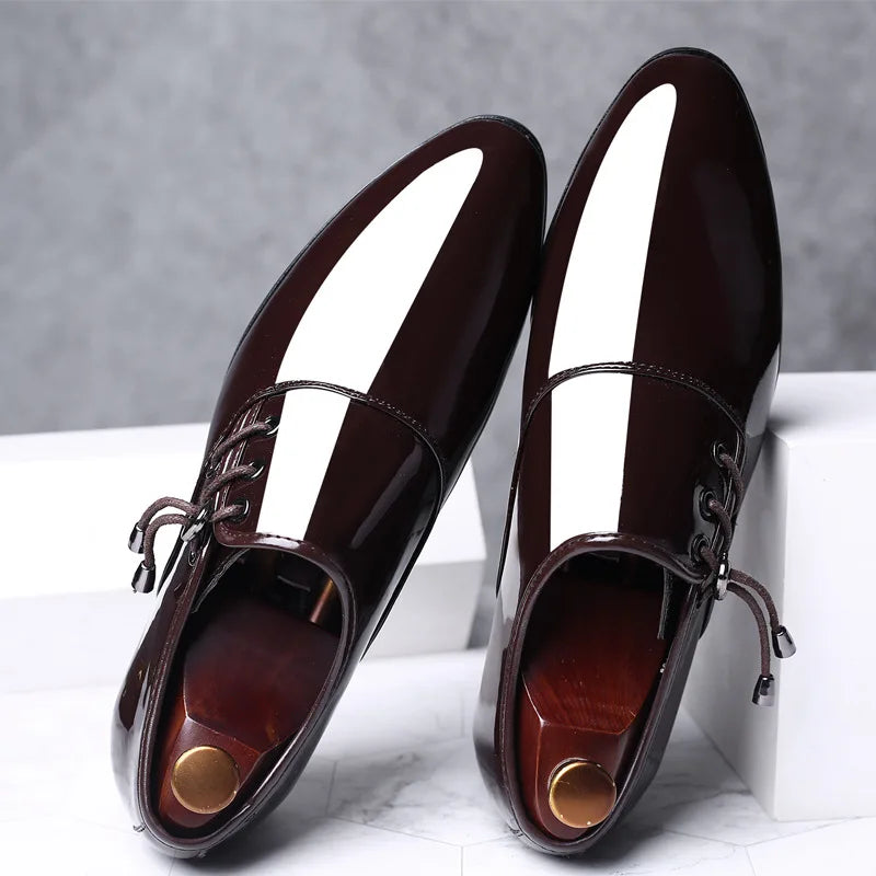 Men Shoes 2021 New Arrival Dress Shoes High Quality Business Leather Lace-up Footwear Formal Shoes for Wedding Party erf4