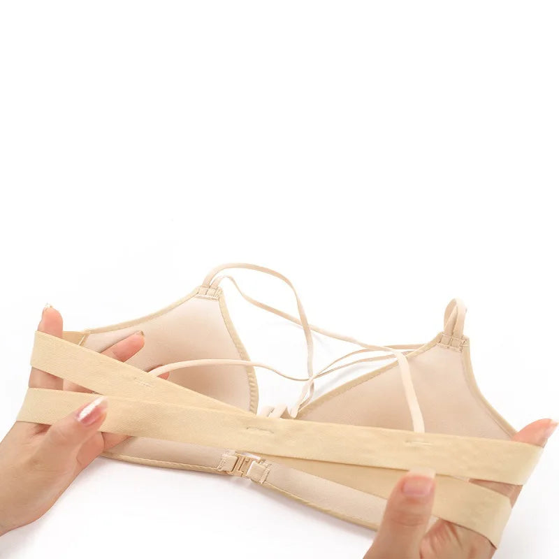 Women Bra And Panties Set Sexy Backless Set Sexy G-String Seamless Bra Thong Sexy Lingerie Set Top Underwear Intimates