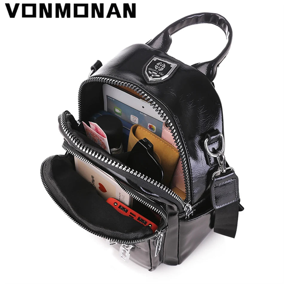 Fashion Women Backpack Designer PU Leather Travel Rucksack Casual Shoulder Bags High Quality School Bags for Teenagers Girls New