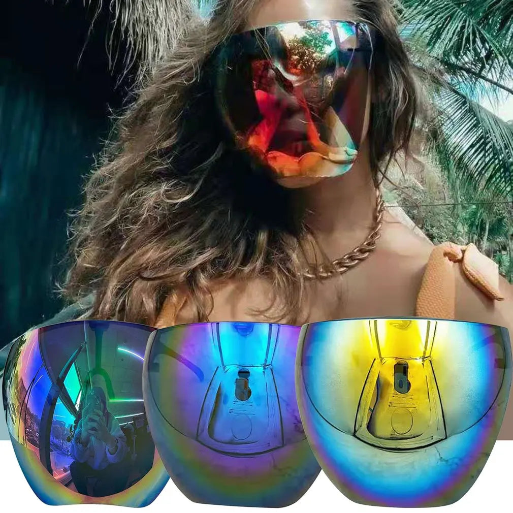 Sunglasses Women Men Protective Faceshield Glasses Goggles Full Face Covered Spherical Lens Anti-Spray Safety Sunglasses Men