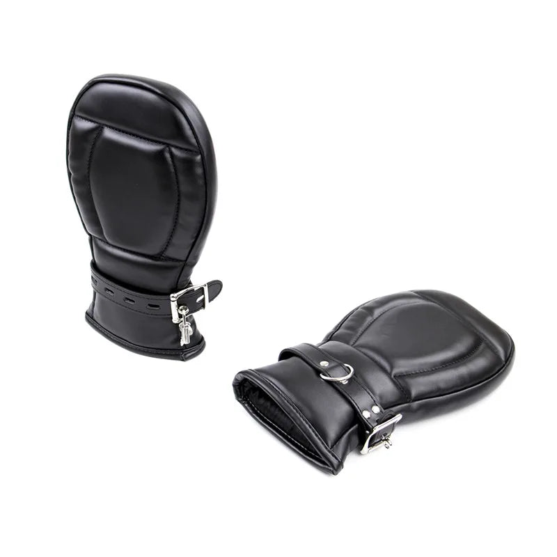 Adult Toys Sex Accessories Leather Bdsm Bondage Mittens Gloves Dog Paw Padded Fist Mitts Handcuffs Adult Games Couples Sex Toys