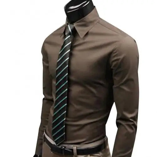 M - 5XL Men Business Shirt Long Sleeved Slim Solid Color Casual Plus Size Social Men Shirt рубашка мужская camisa masculina