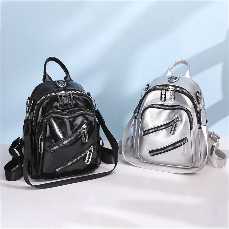Fashion Women Backpack Designer PU Leather Travel Rucksack Casual Shoulder Bags High Quality School Bags for Teenagers Girls New