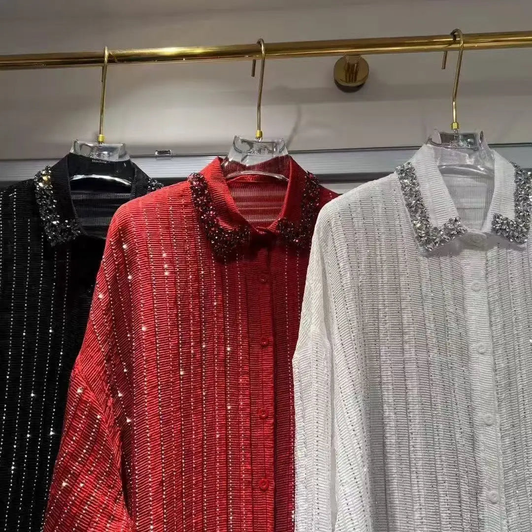 Woman Clothes Autumn Luxury Women's Shirts & Blouses Woman Blouses Female Clothing Long Sleeve Loose Casual High Street Top