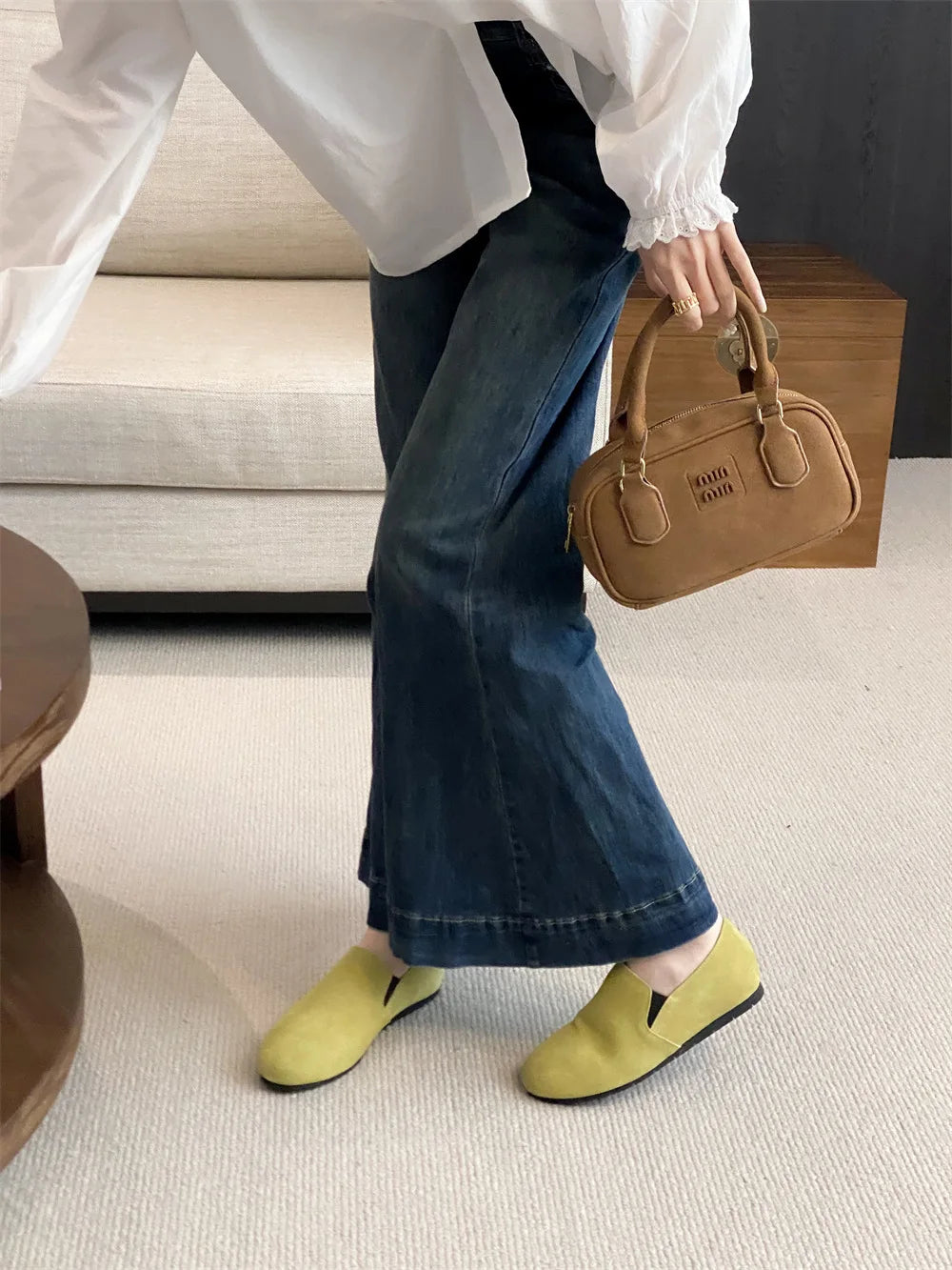 Women's Flat Shoes 2025 New Style Sports Shoes Women's Leather Casual Loafers Women Work Shoes Comfortable for Work Flats