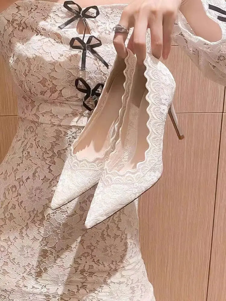 Women High Heels 2025 New Spring Design Pointed Toe Woman Pumps Thin Heels Elegant Nightclub Party Female Shoes Zapatos De Mujer