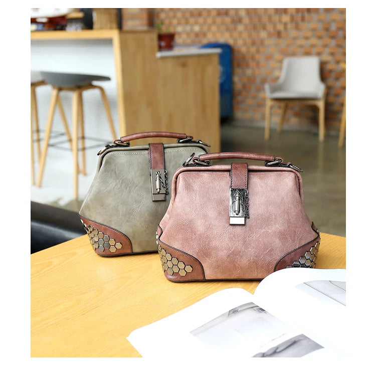 Women's Shoulder Bag Women's Handbag Fashion Purse Vintage Leather Bag Large Capacity Handbag Inclined Shoulder Bag Mom's Bag