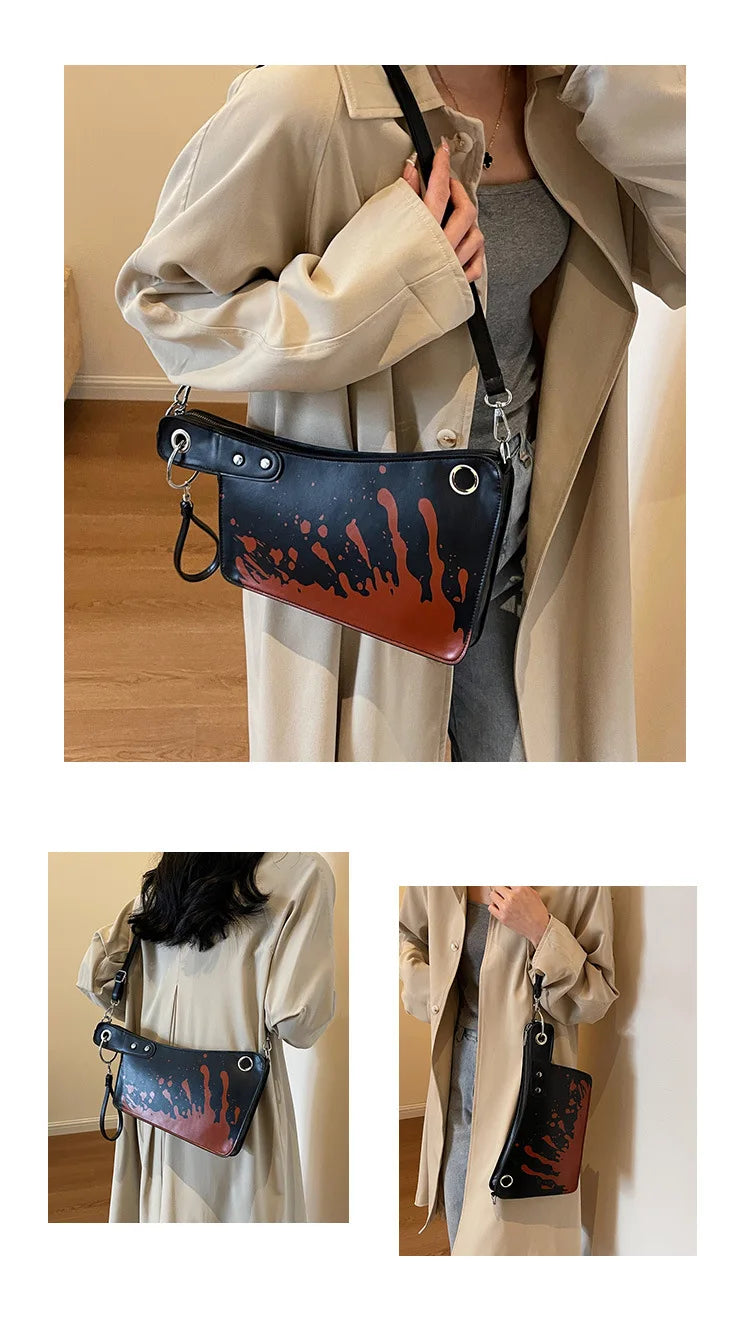 Small Purses And Handbags For Women Unique And Fun Design Leather Crossbody Shoulder Bag Knife Shaped Top Handle Bags Purse