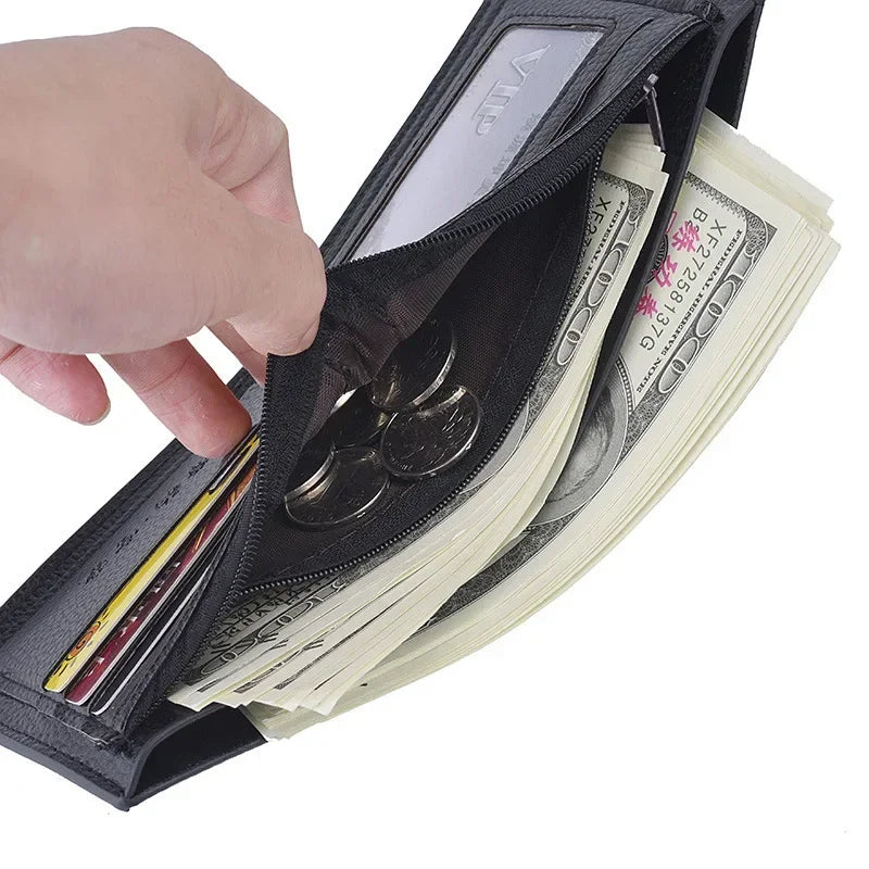 2023 New Fashion Wallets for Men Small Money Purses Wallets New Design Dollar Price Top Men Thin Wallet with Coin Bag Wallet