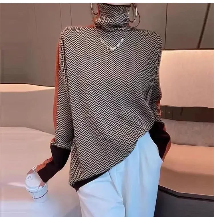 Women Sweater Knitted Turtleneck New Warm Stylish Sweaters Ladies Girl Slim Women Sweaters Pullovers Female Woman Sweater