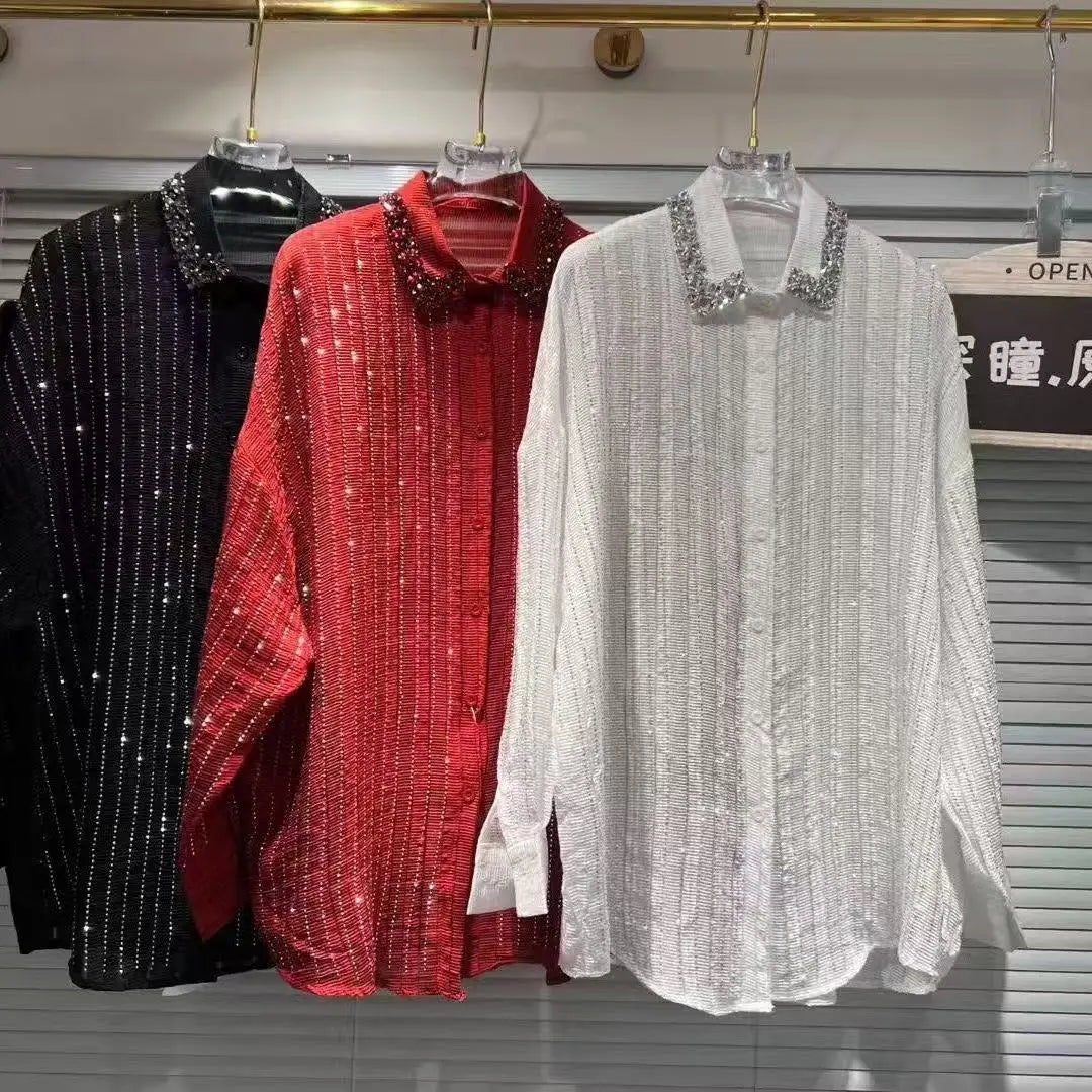 Woman Clothes Autumn Luxury Women's Shirts & Blouses Woman Blouses Female Clothing Long Sleeve Loose Casual High Street Top