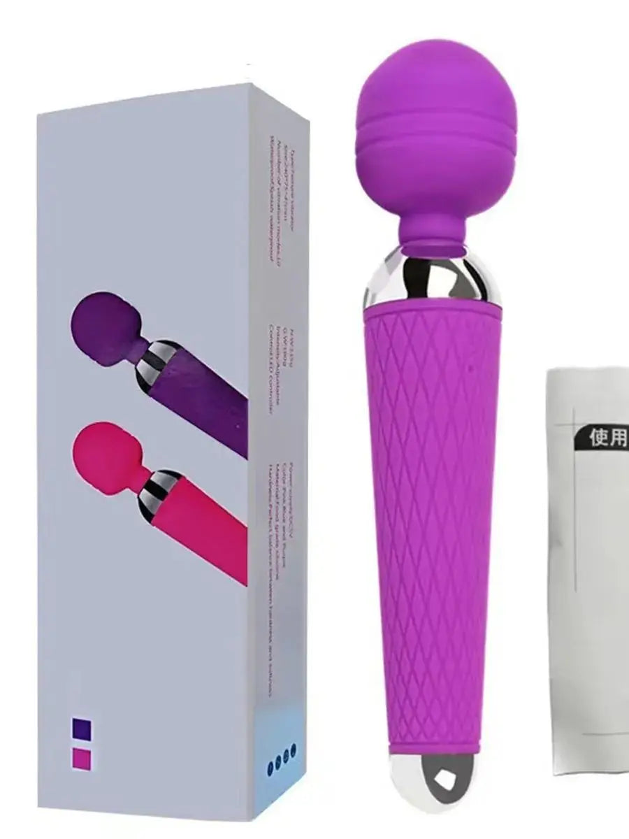 Adult sex AV vibrator, clitoral and vaginal stimulation vibrator sex toy stick suitable for male and female masturbation toy sti