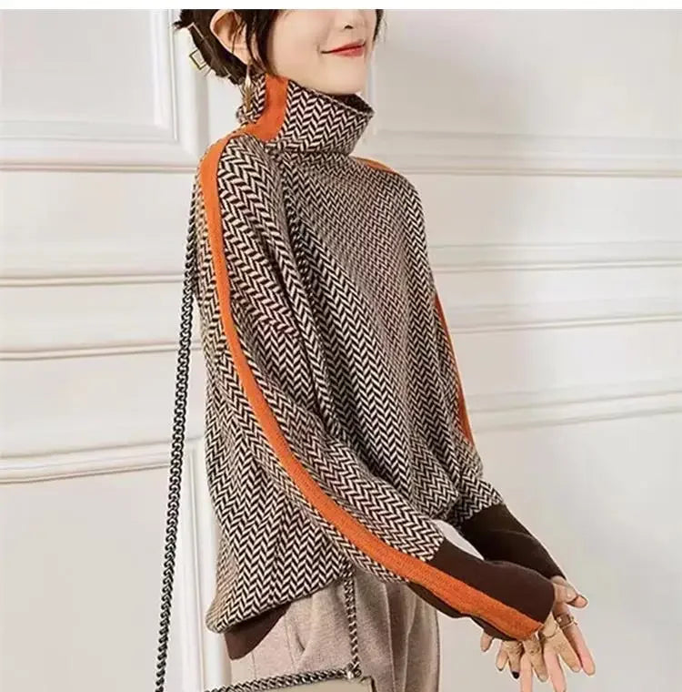Women Sweater Knitted Turtleneck New Warm Stylish Sweaters Ladies Girl Slim Women Sweaters Pullovers Female Woman Sweater