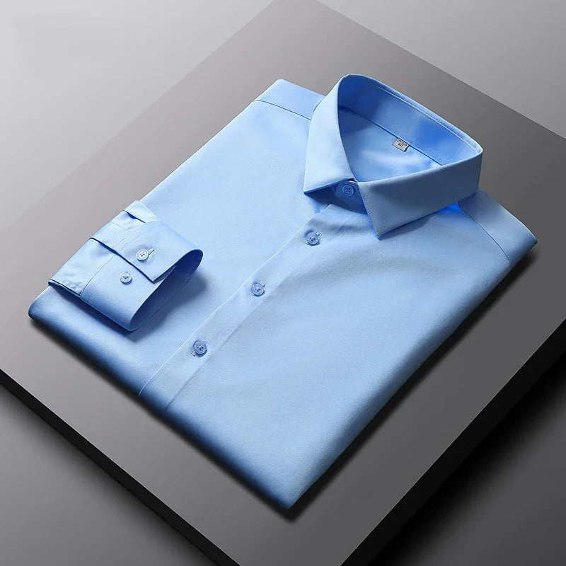 Lynett Lamar Men's Non-Iron Wrinkle-Resistant Casual Shirt — Long Sleeve Smart Casual S–4XL