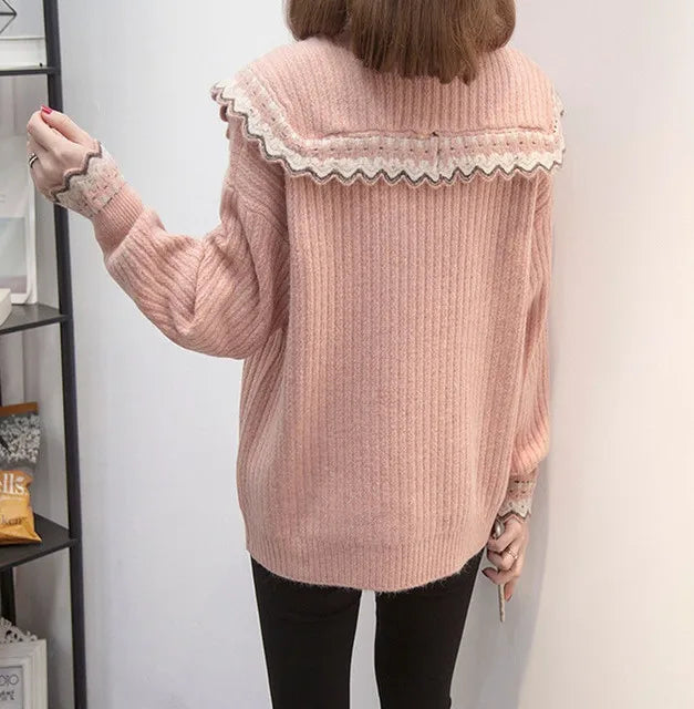 Knitted Sweater Woman Coat Korean Style Fashion 2025 New In Knitwear Office Wear Light Vintage Hot Trend Red Cardigan For Women