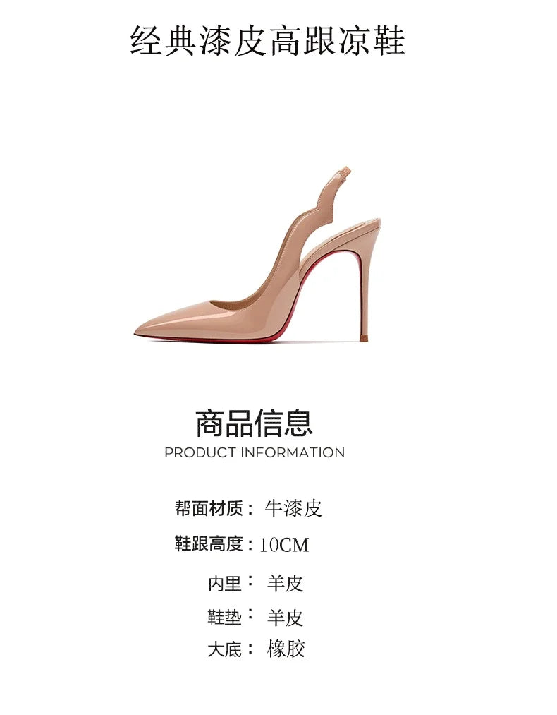 Women heels 2025 New elegant Luxury Brand Pumps woman 2025 High Heels Red Shiny Bottoms sexy Pointed Toe Prom Ladies Shoes Women