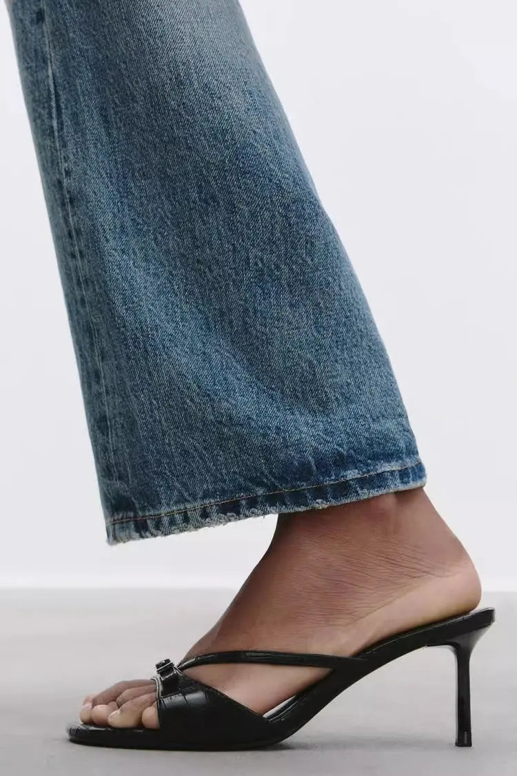 Women's High Heels Slippers Designer Heeled Shoes 2025 Summer Fashion Sandals Pumps Shallow Sexy Slides Stilettos Mujer Zapatos