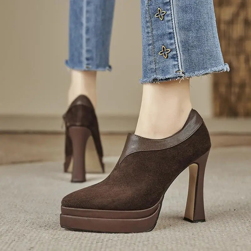 High Heels Women Pointed Toe Shoes Fashion Dress Pumps Sexy Designer Luxury Shoes 2025 Autumn Elegant Party Zapatos De Mujer