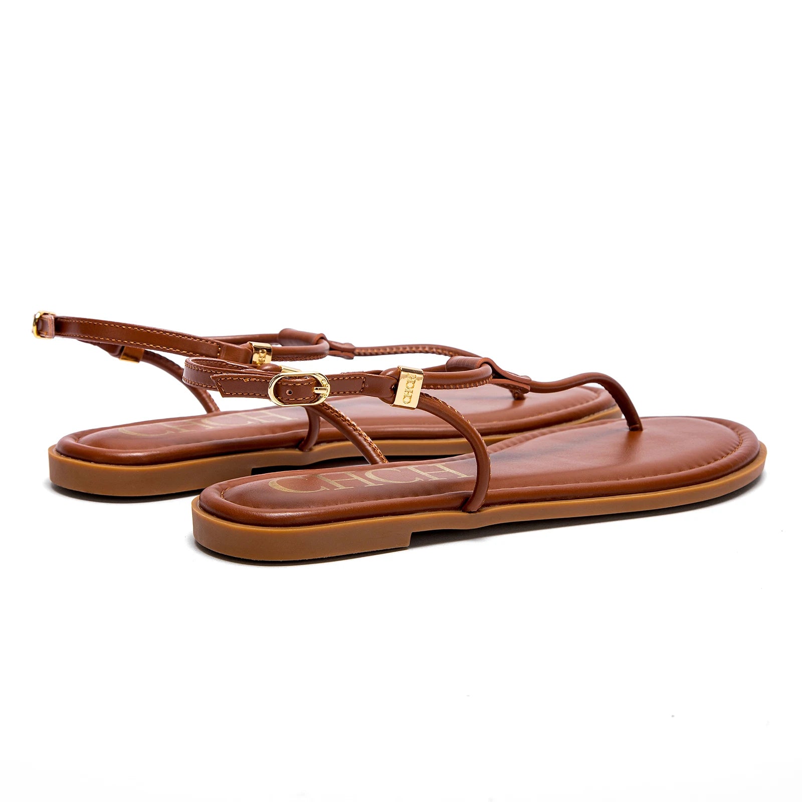 CHCH Women's Flat Sandals Summer Minimalist Toe Beach Shoes Vacation Outdoor