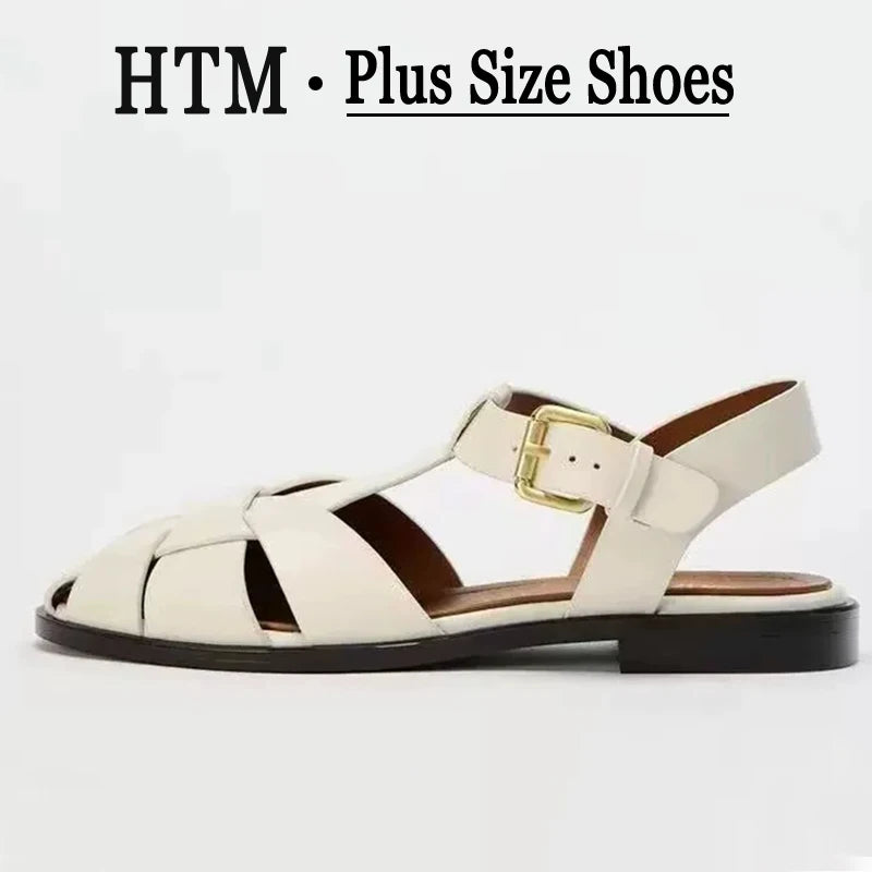 Women Flat Sandals Summer Female Shoes Elegant Office Ladies Sandals Casual Beach Sandalias Roman sandalias Zapatos de mujer