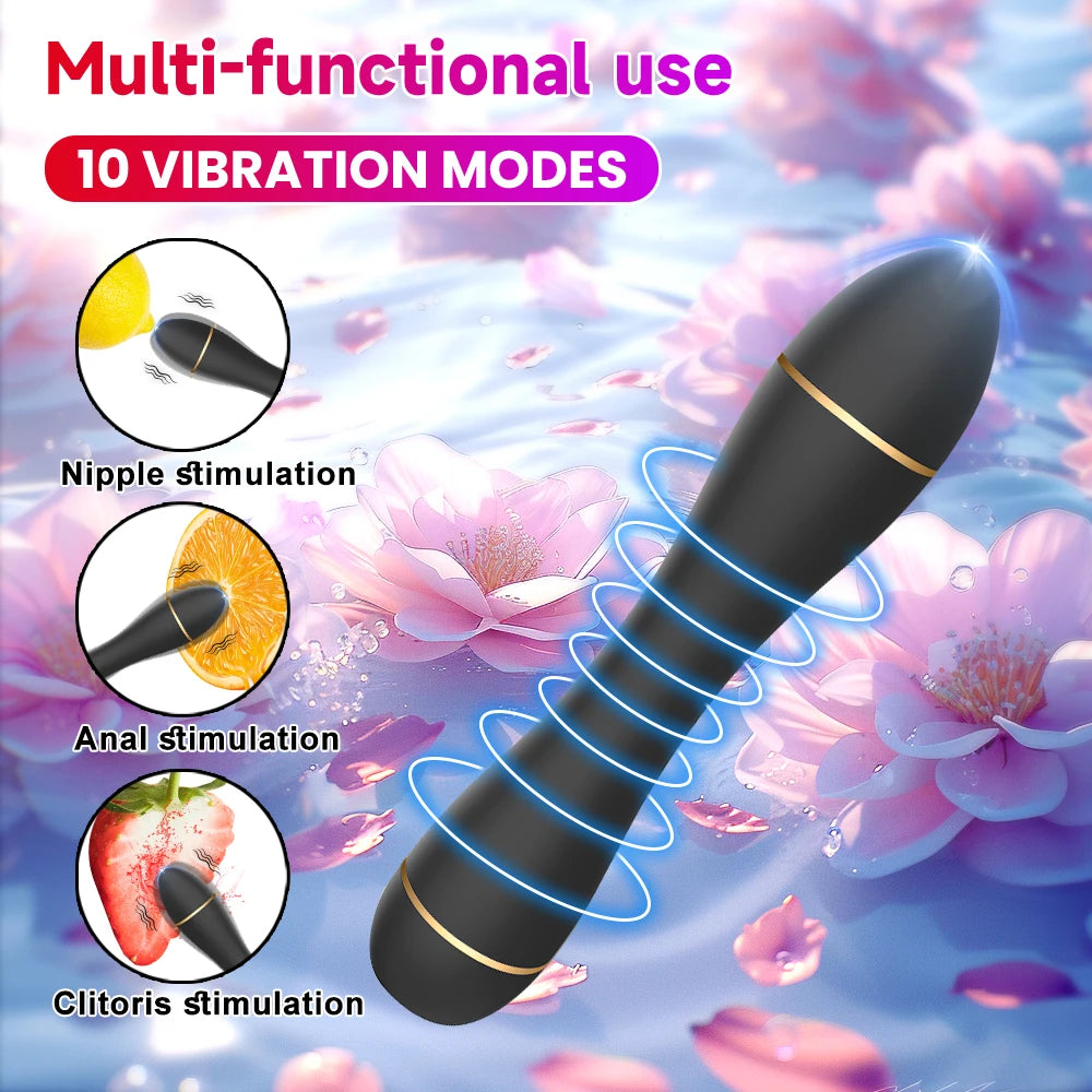 Mini Bullet Vibrator Adult Toy Clitoral Nipple Stimulation 10 Mode, G Spot Stimulator Vagina Anal Massage Adult Toy for Females