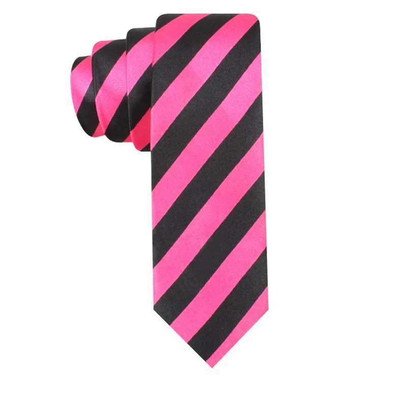 5CM Black White Striped Neckties For Men Formal Dress Neckwear Silk Imitation Narrow Neck Ties Women Shirts Casual Daily Cravate