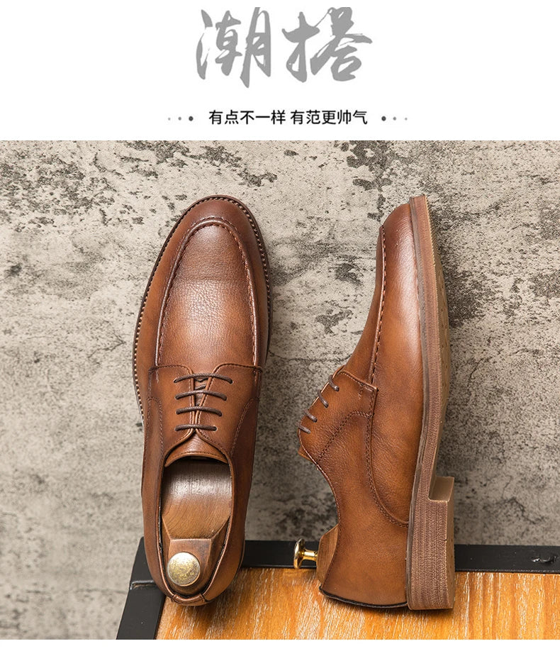 Men's Dress Shoes Classic Casual Business Leather Shoes Men Social Wedding Leather Shoes For Men Oxfords Formal Leather Shoes