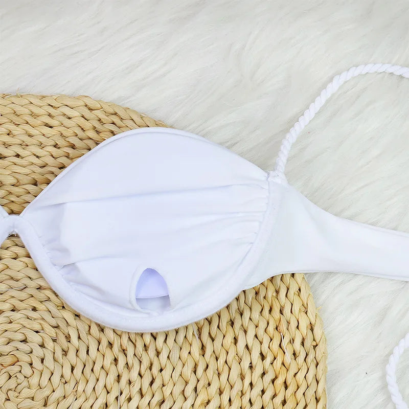 2026 New Bikini Two-Piece Sets Bathing Suit Lady New Fashion Sexy Solid Color Casual Bathing Suit Women Micro Bikini Swimwear
