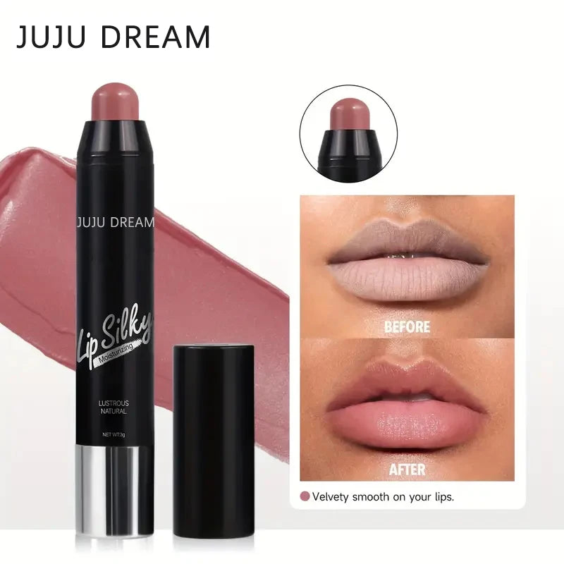 Moisturizing Plump Brighten Lip Lipstick - Solid Lip Gloss Glass,Tea Reddish-Brown,Long-Lasting,Brighten Your Lips a Shimmering