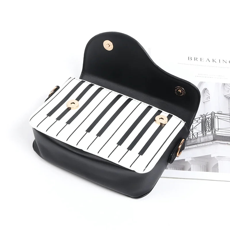 Handbag for Women Small Piano Music Notes PU Leather Shoulder Tote Bag Purse Crossbody Handbag for Women Girls Trendy bags