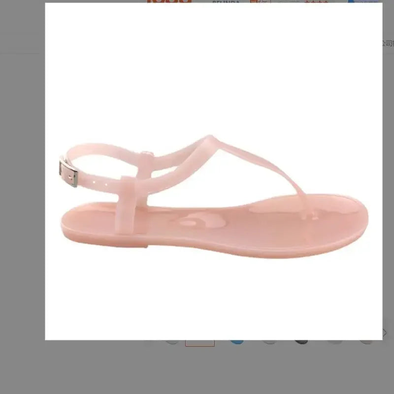 Sandals for women in summer wearing simple and fashionable flat bottomed anti slip Roman clip toe herringbone sandals
