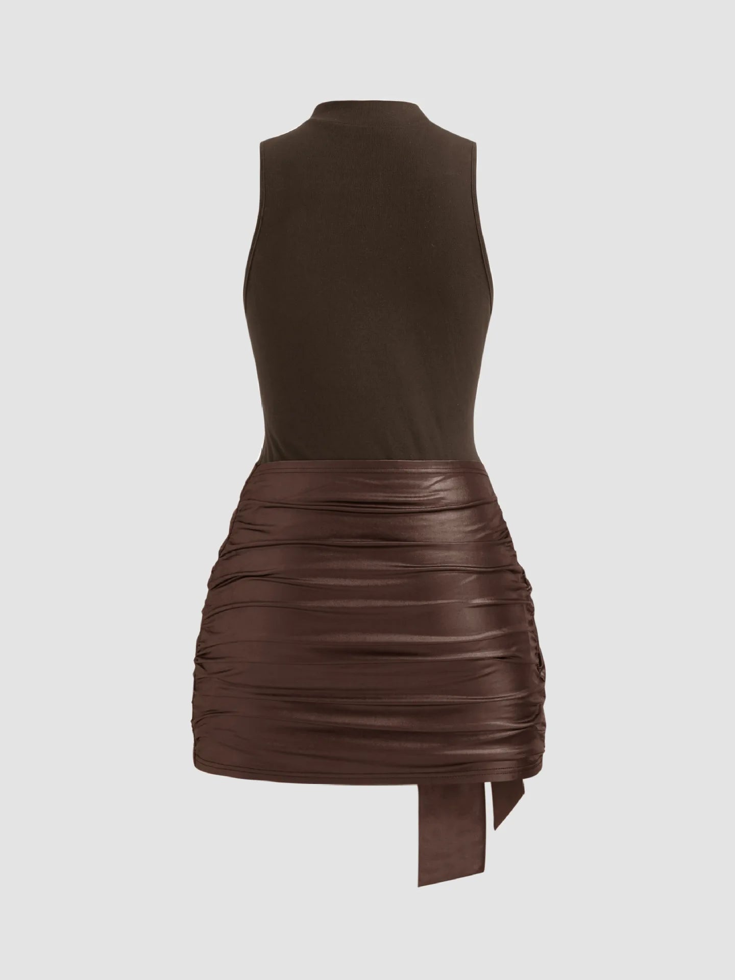 Mini Dress Dresses 2025 Woman Vestidos Slim Simple Style Solid Color Straps Round Neck Hot Girl Sleeveless Fashion Temperament