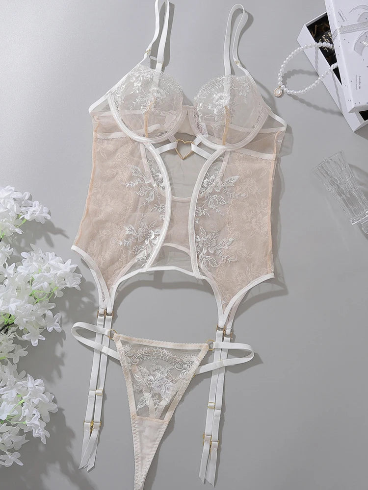 Women's Fantasy Lingerie, Super Spicy Lace Sexy Lingerie Set, Transparent Lingerie, Elegant Thong, Sheer Lingerie