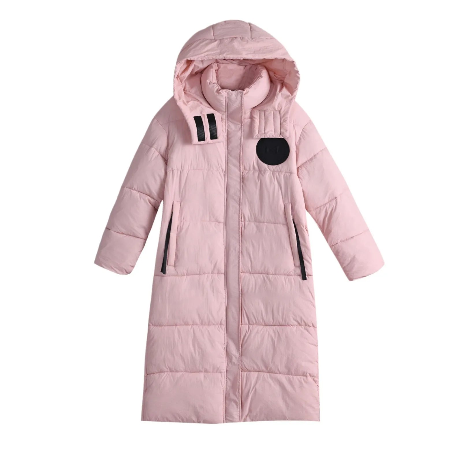 Women's Winter Jacket 2025 Female Hooded Warm Demi-season Jacket Lady's Long Over-the-knee Commuting Down Jacket For Female